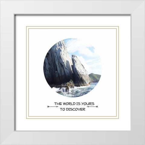 Discover The World White Modern Wood Framed Art Print with Double Matting by Lewis, Sheldon