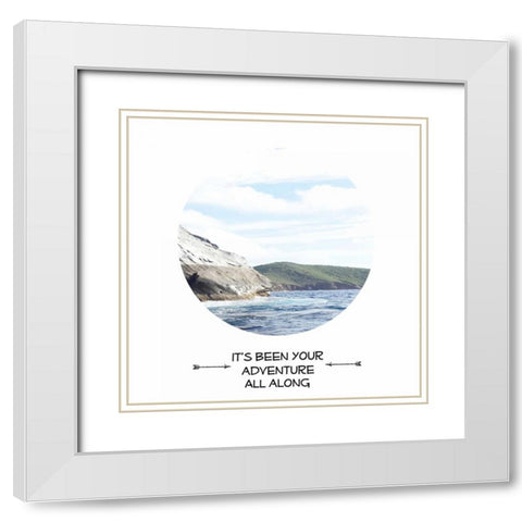 Your Adventure White Modern Wood Framed Art Print with Double Matting by Lewis, Sheldon