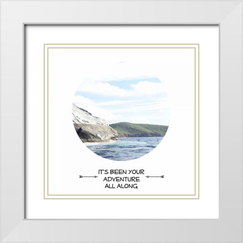 Your Adventure White Modern Wood Framed Art Print with Double Matting by Lewis, Sheldon