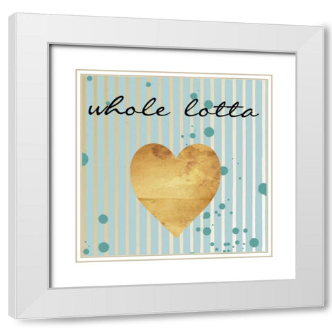 Love White Modern Wood Framed Art Print with Double Matting by Lewis, Sheldon