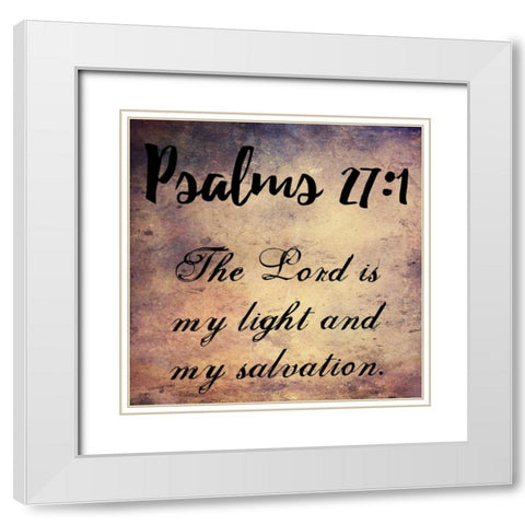 My Light And My Salvation White Modern Wood Framed Art Print with Double Matting by Lewis, Sheldon