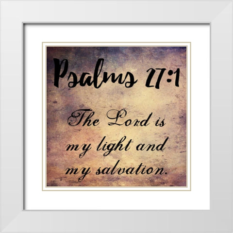 My Light And My Salvation White Modern Wood Framed Art Print with Double Matting by Lewis, Sheldon