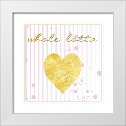 Lotta Love White Modern Wood Framed Art Print with Double Matting by Lewis, Sheldon