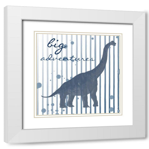 Big Adventures White Modern Wood Framed Art Print with Double Matting by Lewis, Sheldon