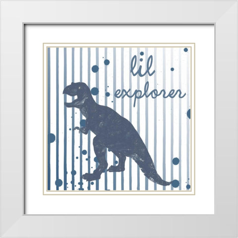 Lil Explorer White Modern Wood Framed Art Print with Double Matting by Lewis, Sheldon