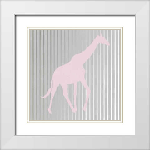 Hey There White Modern Wood Framed Art Print with Double Matting by Lewis, Sheldon