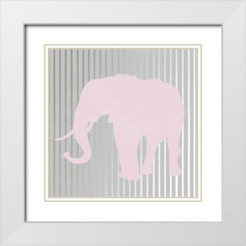 Hey White Modern Wood Framed Art Print with Double Matting by Lewis, Sheldon