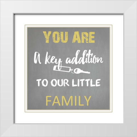 You Are Family White Modern Wood Framed Art Print with Double Matting by Lewis, Sheldon