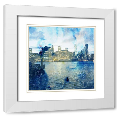 My Magical New York White Modern Wood Framed Art Print with Double Matting by Lewis, Sheldon