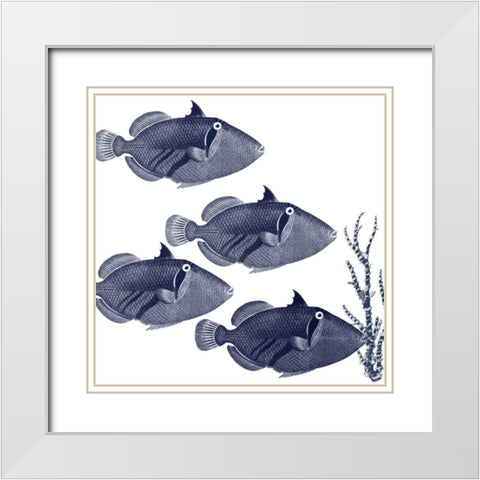 Coastal Orchestra White Modern Wood Framed Art Print with Double Matting by Lewis, Sheldon