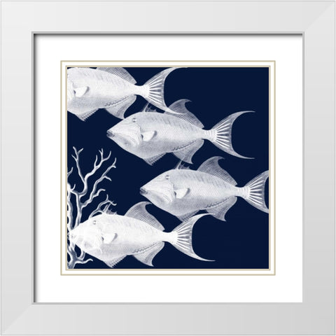 Coastal Symphony White Modern Wood Framed Art Print with Double Matting by Lewis, Sheldon