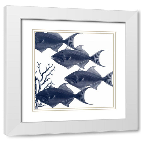 Coastal Symphony White Modern Wood Framed Art Print with Double Matting by Lewis, Sheldon