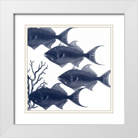 Coastal Symphony White Modern Wood Framed Art Print with Double Matting by Lewis, Sheldon