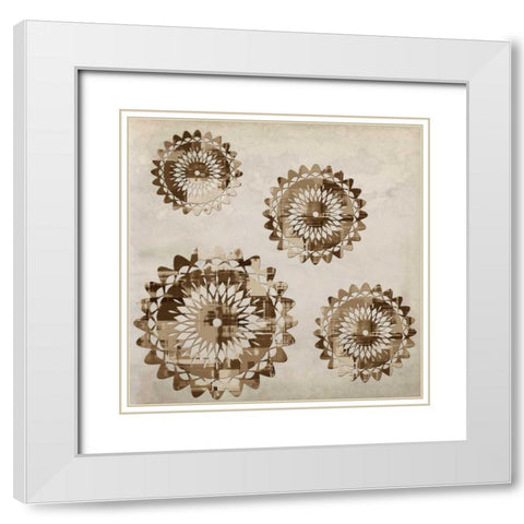 New Age Abstract 1 White Modern Wood Framed Art Print with Double Matting by Lewis, Sheldon