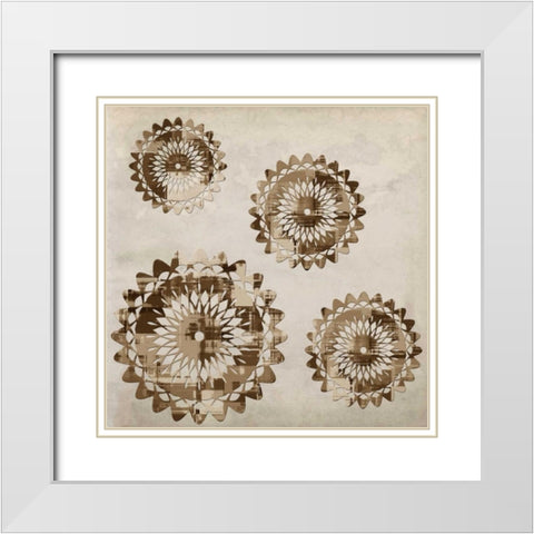 New Age Abstract 1 White Modern Wood Framed Art Print with Double Matting by Lewis, Sheldon