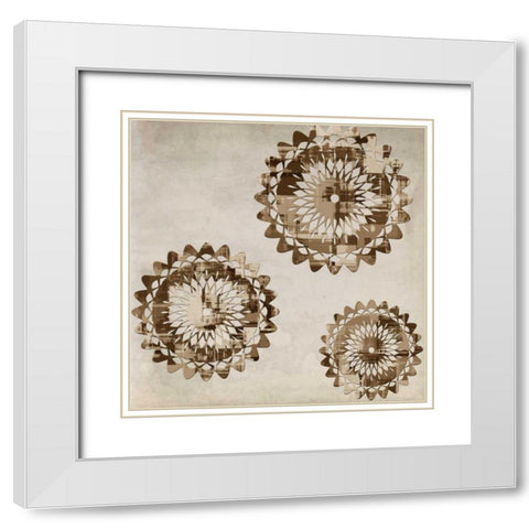 New Age Abstract 2 White Modern Wood Framed Art Print with Double Matting by Lewis, Sheldon