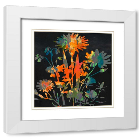 Bright Garden 1 White Modern Wood Framed Art Print with Double Matting by Lewis, Sheldon