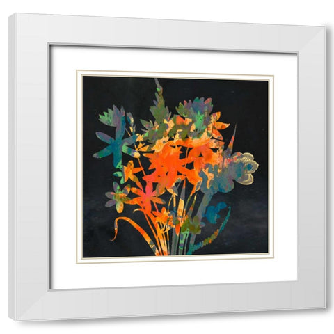Bright Garden 2 White Modern Wood Framed Art Print with Double Matting by Lewis, Sheldon
