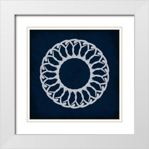 Indigo Dream 1 White Modern Wood Framed Art Print with Double Matting by Lewis, Sheldon