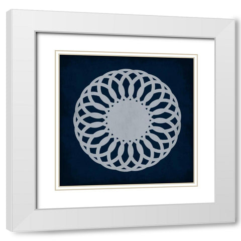 Indigo Dream 2 White Modern Wood Framed Art Print with Double Matting by Lewis, Sheldon