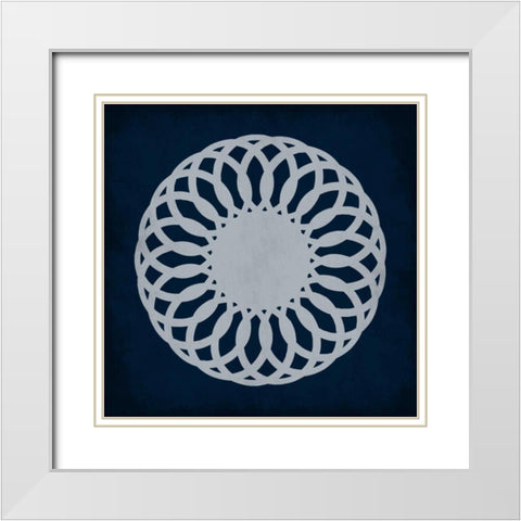 Indigo Dream 2 White Modern Wood Framed Art Print with Double Matting by Lewis, Sheldon
