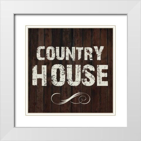 Country House White Modern Wood Framed Art Print with Double Matting by Lewis, Sheldon