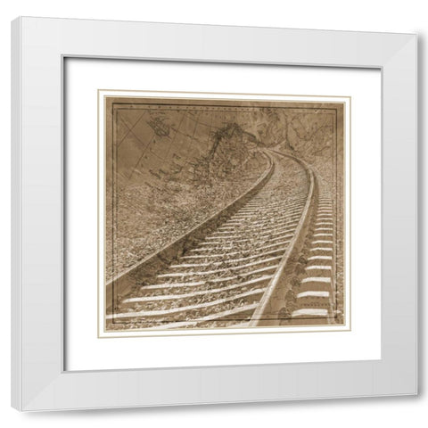 Take Me There White Modern Wood Framed Art Print with Double Matting by Lewis, Sheldon