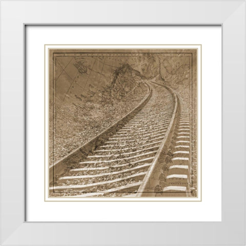Take Me There White Modern Wood Framed Art Print with Double Matting by Lewis, Sheldon