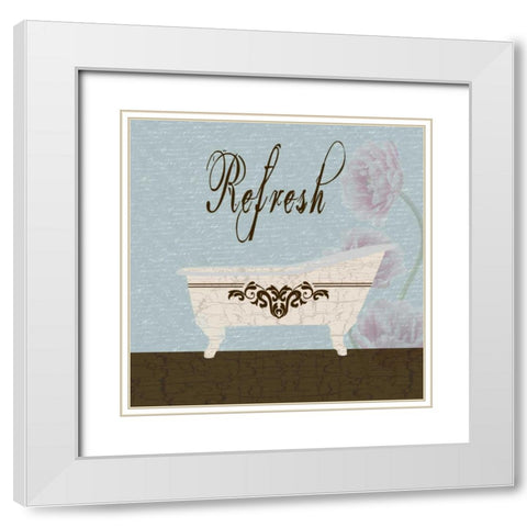 Refresh Mocha White Modern Wood Framed Art Print with Double Matting by Lewis, Sheldon