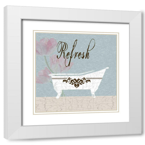 Refresh Cream White Modern Wood Framed Art Print with Double Matting by Lewis, Sheldon