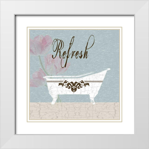 Refresh Cream White Modern Wood Framed Art Print with Double Matting by Lewis, Sheldon