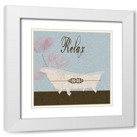 Relax Mocha White Modern Wood Framed Art Print with Double Matting by Lewis, Sheldon