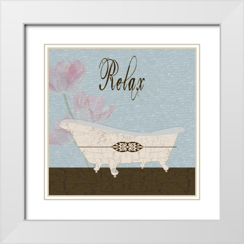 Relax Mocha White Modern Wood Framed Art Print with Double Matting by Lewis, Sheldon