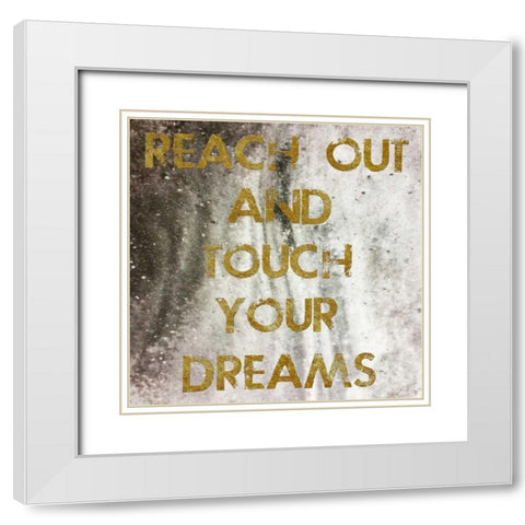 Touch Your Dreams White Modern Wood Framed Art Print with Double Matting by Lewis, Sheldon