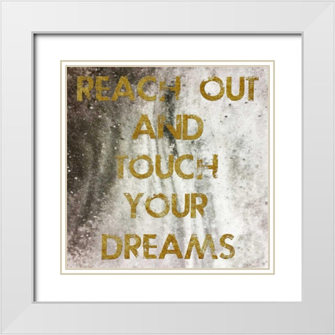 Touch Your Dreams White Modern Wood Framed Art Print with Double Matting by Lewis, Sheldon