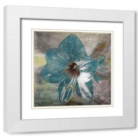 Vibrany Lily White Modern Wood Framed Art Print with Double Matting by Lewis, Sheldon