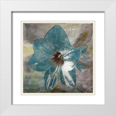 Vibrany Lily White Modern Wood Framed Art Print with Double Matting by Lewis, Sheldon