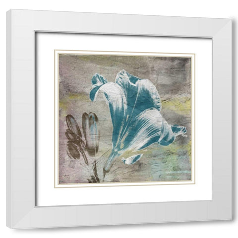 Vibrany Lily 3 White Modern Wood Framed Art Print with Double Matting by Lewis, Sheldon