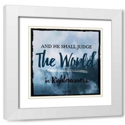 Psalms White Modern Wood Framed Art Print with Double Matting by Lewis, Sheldon