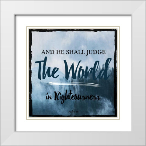 Psalms White Modern Wood Framed Art Print with Double Matting by Lewis, Sheldon