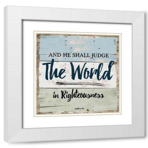 Religious On Wood 2 White Modern Wood Framed Art Print with Double Matting by Lewis, Sheldon