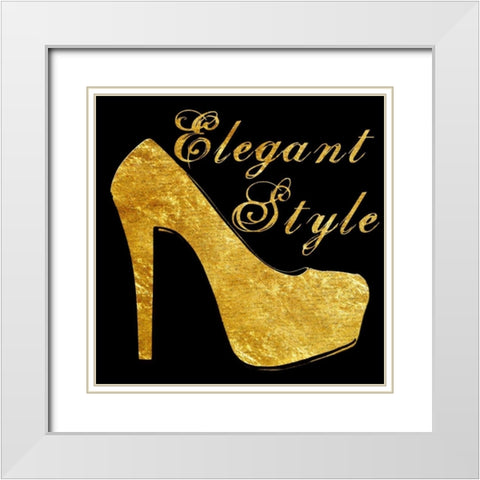 Golden Fashion White Modern Wood Framed Art Print with Double Matting by Lewis, Sheldon