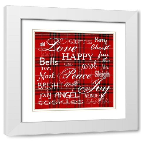 Christmas Gift Wrap White Modern Wood Framed Art Print with Double Matting by Lewis, Sheldon