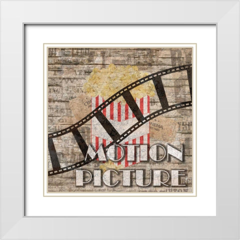 Motion Picture 2 White Modern Wood Framed Art Print with Double Matting by Lewis, Sheldon