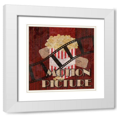 Motion Picture White Modern Wood Framed Art Print with Double Matting by Lewis, Sheldon