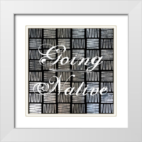 Going Native 2 White Modern Wood Framed Art Print with Double Matting by Lewis, Sheldon
