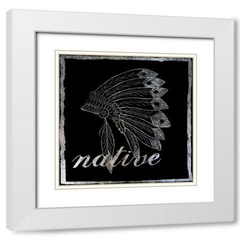Native White Modern Wood Framed Art Print with Double Matting by Lewis, Sheldon