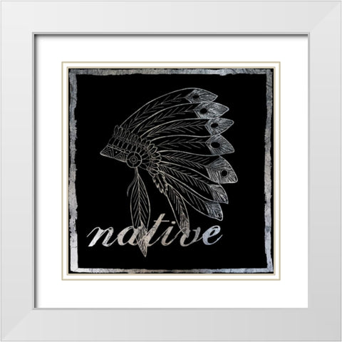 Native White Modern Wood Framed Art Print with Double Matting by Lewis, Sheldon