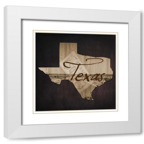 Big Texas White Modern Wood Framed Art Print with Double Matting by Lewis, Sheldon