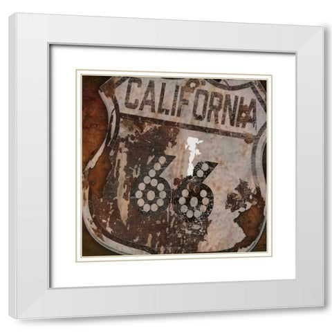 California White Modern Wood Framed Art Print with Double Matting by Lewis, Sheldon
